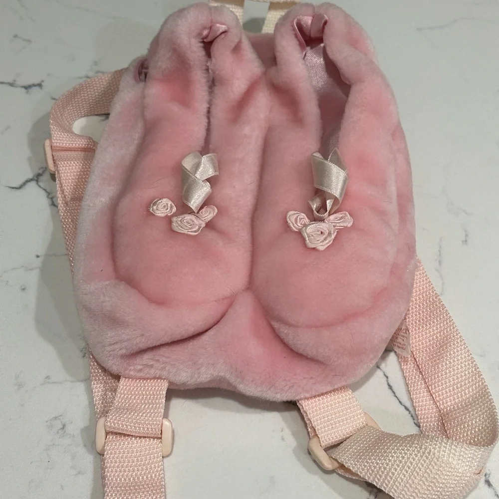 Vintage Pink Kids Ballerina Backpack and Leg Warmers Set